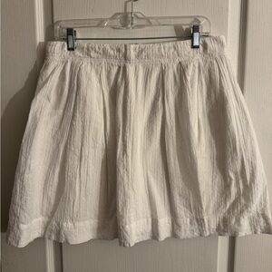 Ann Taylor LOFT White Textured Mini Skirt